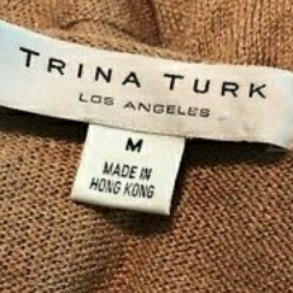 Trina Turk deep V hooded sweater M - Picture 13 of 13
